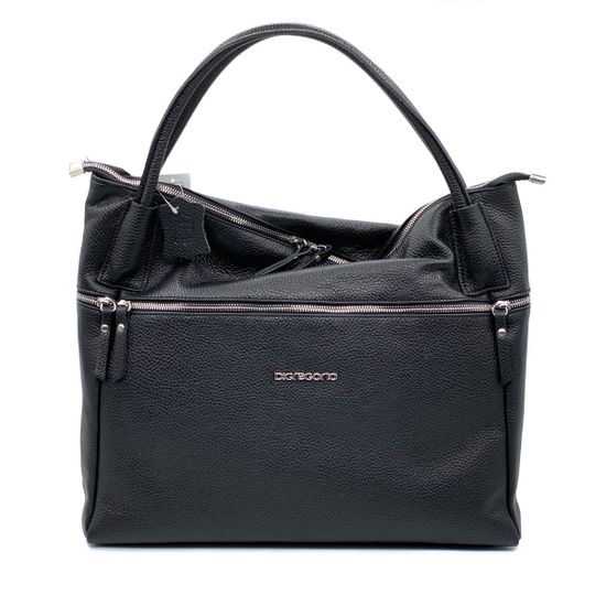 Сумка Di Gregorio черная кожаная - фото 1, 