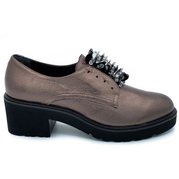 Полуботинки Donna Soft бронзовые кожаные - фото 1, DS0922J DS SMOG