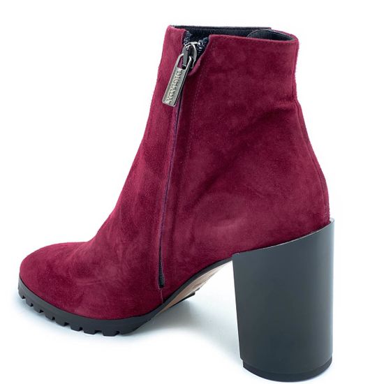 Ботильоны DiGiada бордовые замшевые МЕХ - фото 3, 1424 GIA BORDO