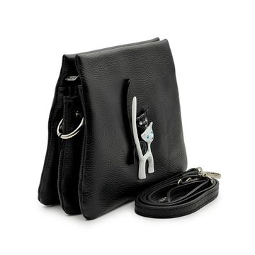 Сумка кросс-боди Renato Angi черная кожаная - фото 2, 3555001 RA NERO