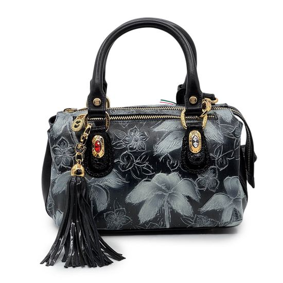 Сумка Marino Orlandi белая/черная кожаная - фото 1, 4961 MO BIANCO/NERO