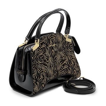 Сумка Gilda Tonelli черная/золотистая замша/лак - фото 2, 1057 TON ORO