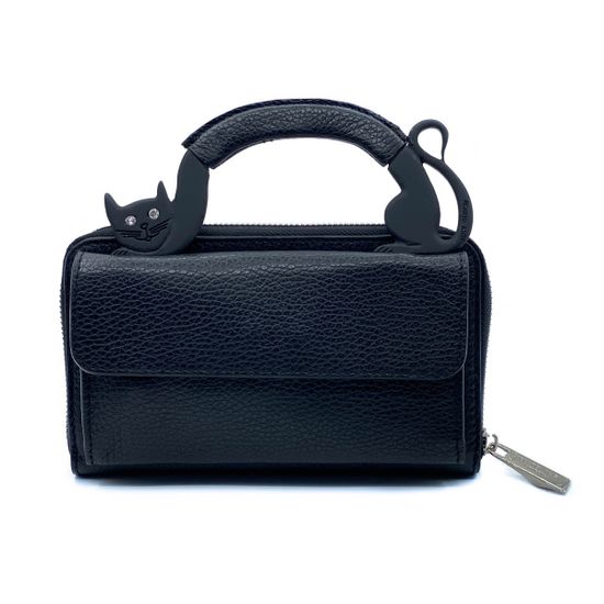 Кошелек-сумка Renato Angi черный кожаный - фото 1, 