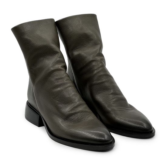 Ботильоны MIMMU зеленые кожаные демисезонные - фото 8, M558M7 MIM MILITY