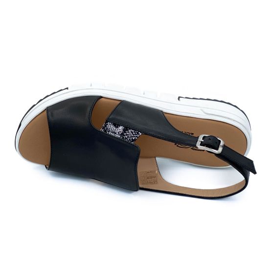 Босоножки Donna Soft черные кожаные - фото 5, 