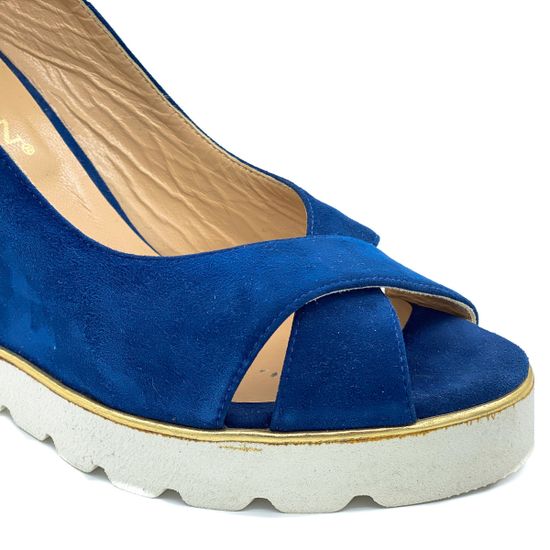 Босоножки Kelton синие замшевые - фото 6, 