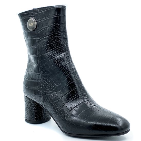 Полусапоги Rosso Nero крокодил черные - фото 2, 4465 RN COCCO