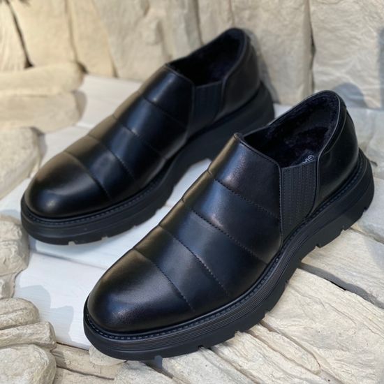 Ботинки Giampieronicola черные кожаные МЕХ - фото 15, E41113 GPN