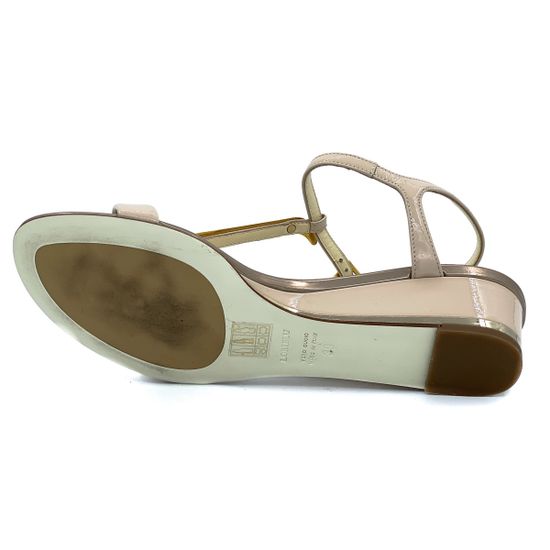 Босоножки Loriblu серые из лакированной кожи - фото 4, 