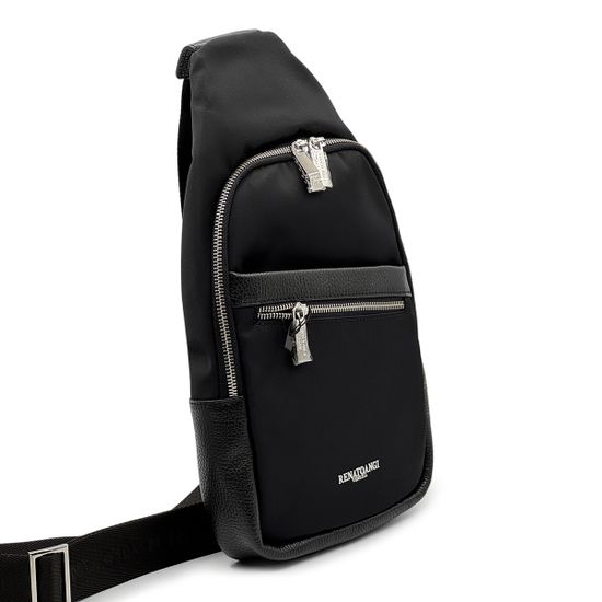 Рюкзак кросс-боди Renato Angi черный кожа/текстиль - фото 2, 3358710 RA NERO