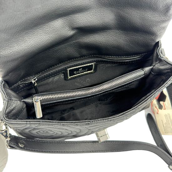 Сумка Marina Creazioni черная кожаная стеганая - фото 5, 