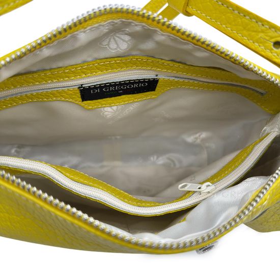 Сумка кросс-боди Di Gregorio ярко-желтая кожаная - фото 6, 755 DG CHIARO GIALLO