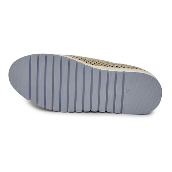 Слипоны Lab Milano бежево-золотистые кожаные с перфорацией - фото 4, 0860129 LAB BEIGE ORO