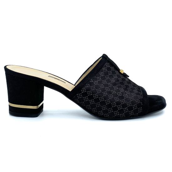 Сабо Giuseppe Mancini черные замшевые - фото 1, 