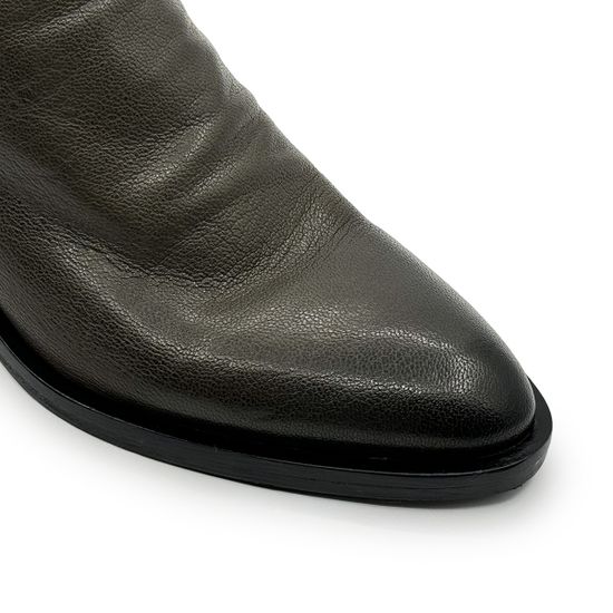 Ботильоны MIMMU зеленые кожаные демисезонные - фото 6, M558M7 MIM MILITY