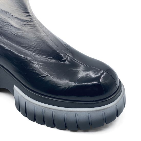 Ботинки Fru.It бежево-коричневые из лакированной кожи на байке - фото 6, 8455ZL FR