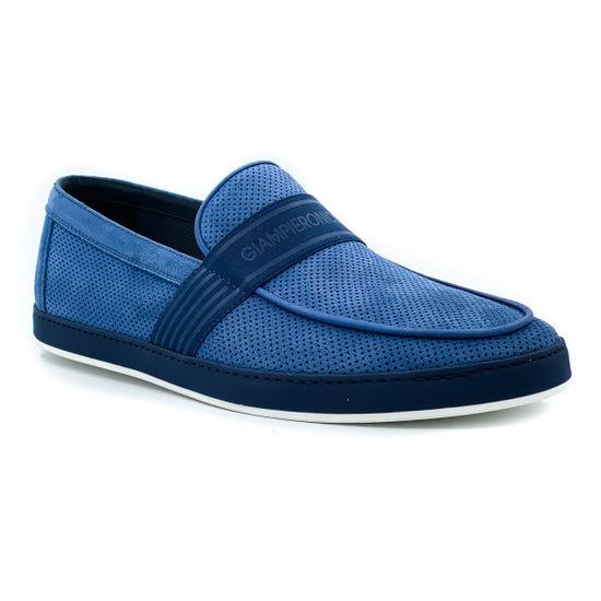 Слипоны мужские Giampieronicola синие - фото 2, 