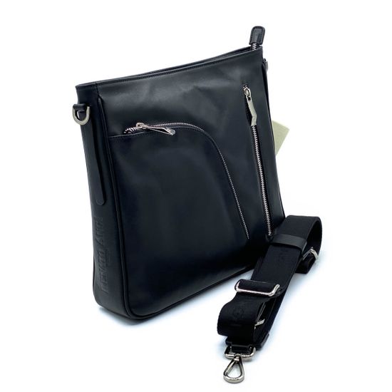 Сумка Renato Angi кросс-боди черная кожаная - фото 2, 