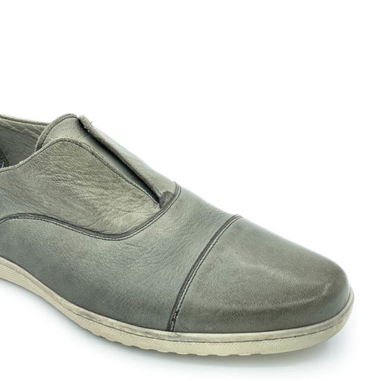 Слипоны Giampieronicola серые кожаные - фото 4, 