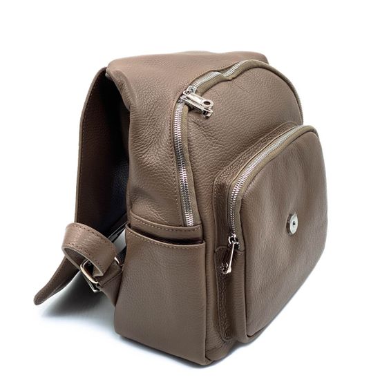 Рюкзак Di Gregorio бежевый кожаный - фото 6, 