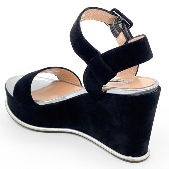 Босоножки Tiffi черные замшевые - фото 3, 