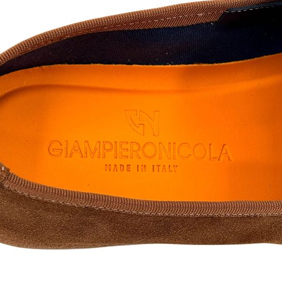 Слипоны Giampieronicola коричневые замшевые - фото 7, B40282C GPN MORO