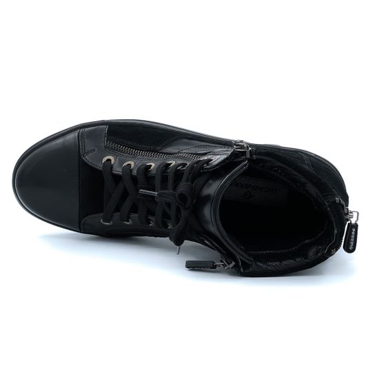 Кеды Luca Guerrini черные демисезонные комбинация замши и кожи - фото 5, 