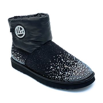 Угги Marcelo Lopez черные текстиль МЕХ - фото 2, CN5204 ML NERO