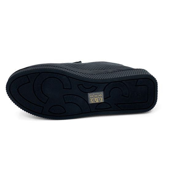 Слипоны Lab Milano черные кожаные с перфорацией - фото 4, 3750154 LAB NERO