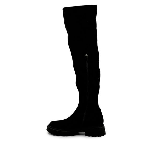 Ботфорты CV COVER черные замшевые стрейч на шерсти - фото 5, 785625-3 COV