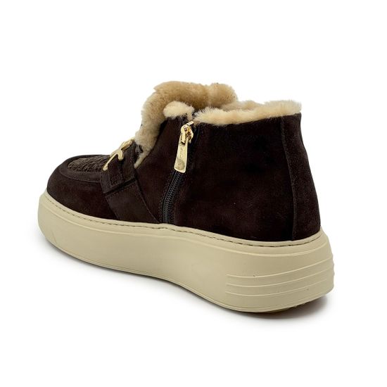 Ботинки KELTON коричневые замша/велюр на меху - фото 3, AK4304M KEL MORO