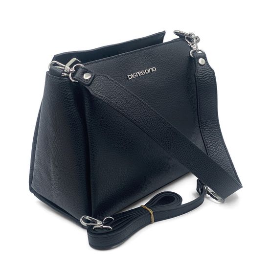 Сумка Di Gregorio черная кожаная - фото 2, 
