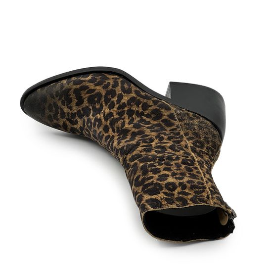 Ботильоны MIMMU замшевые бежевые принт "Леопард" на байке - фото 5, M563M14 MIM LEO