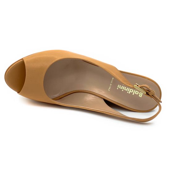 Босоножки Baldinini бежевые кожаные - фото 5, 