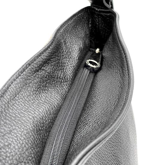 Сумка Di Gregorio черно-коричневая наплак - фото 4, 