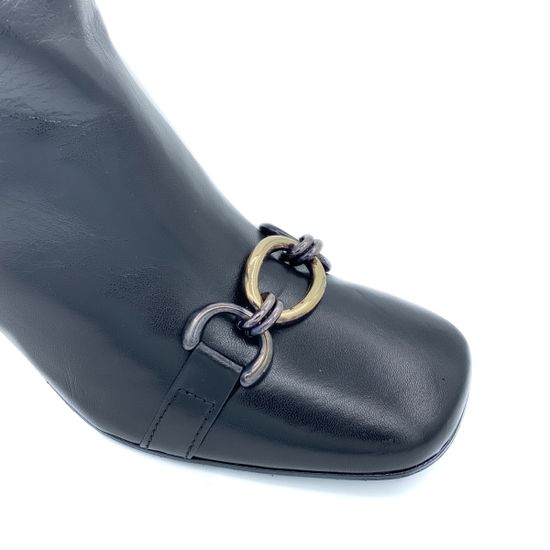 Ботильоны Ilasio Renzoni черные кожаные демисезонные - фото 5, 