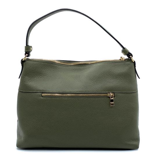 Сумка Ripani зеленая комбинация кожи и замши - фото 3, 