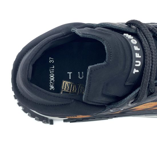 Кроссовки Tuffoni кожа/замша черные/леопард - фото 7, 