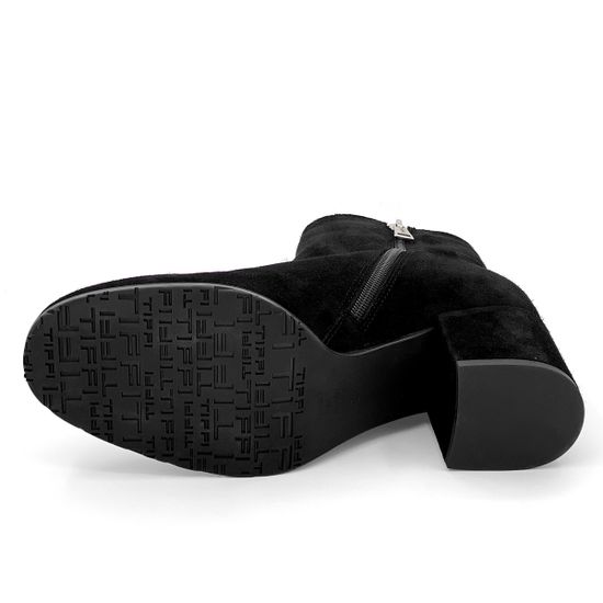 Ботильоны Tiffi черные замшевые МЕХ - фото 4, 