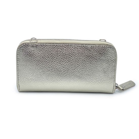 Сумка мини кросс-боди Di Gregorio золотая кожаная - фото 3, 