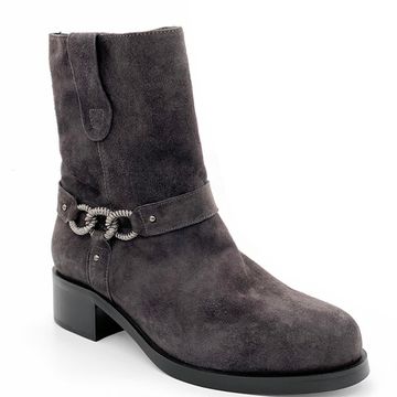 Ботинки Cover серые замшевые МЕХ - фото 2, 63696-2 COV