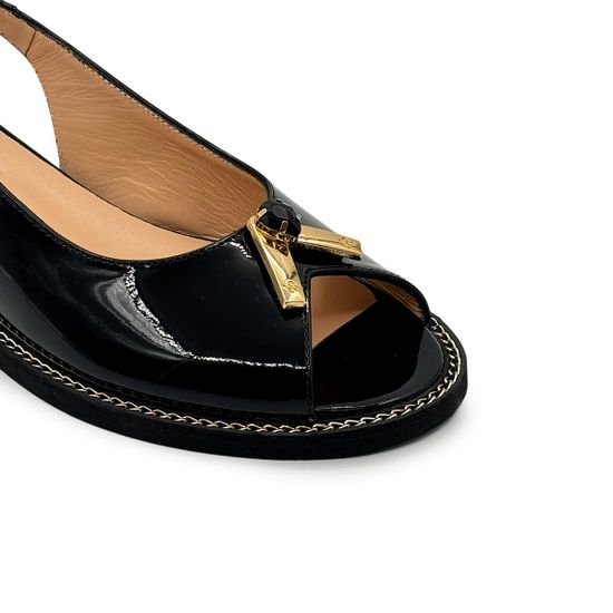 Босоножки ilasio Renzoni черные лакированная кожа - фото 6, H6590 IR NERO