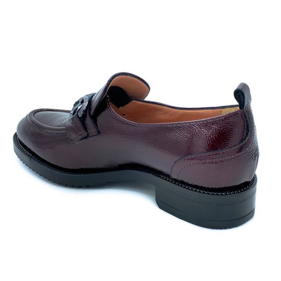 Лоферы Donna Soft бордовые лаковые демисезонные - фото 3, 