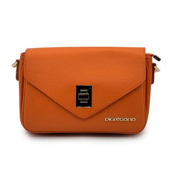 Сумка Di Gregorio оранжевая кожаная - фото 1, 8889 DG ORANGE