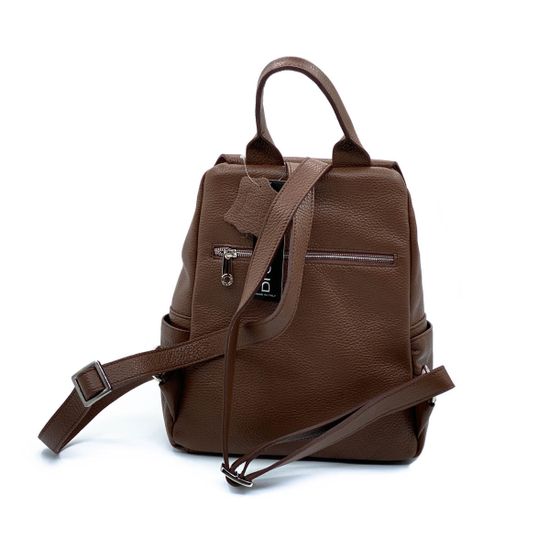 Рюкзак Di Gregorio коричневый кожаный - фото 3, 