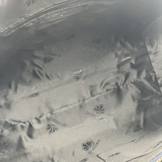 Сумка Di Gregorio черная крок/замша - фото 5, 