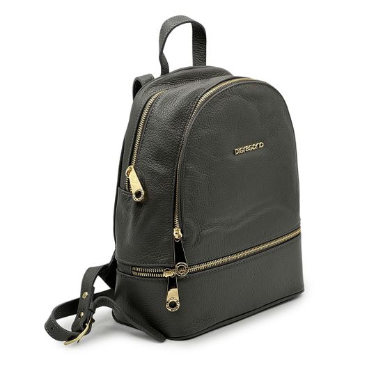 Сумка-рюкзак Di Gregorio серая кожаная - фото 2, 8509 DG GRIGIO