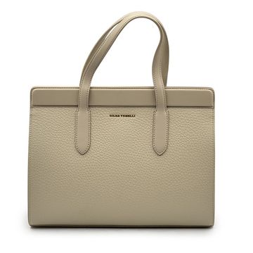 Саквояж Gilda Tonelli бежевый кожаный - фото 1, 1081 TON BEIGE