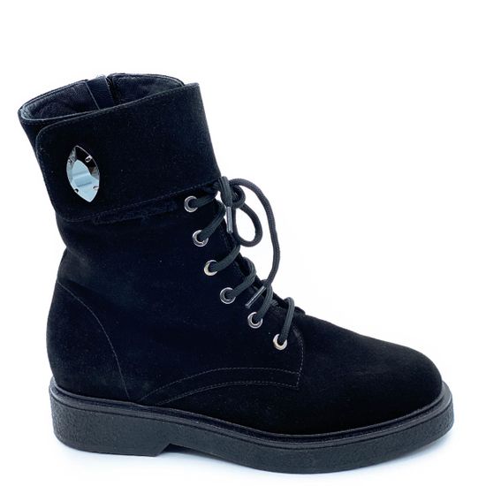 Ботинки Giorgio Piergentili черные замшевые МЕХ - фото 1, 