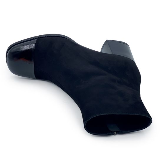 Ботильоны CVCOVER черные замша/лак на байке - фото 5, 329418-1 COV